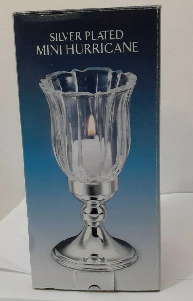 GODINGER SILVER PLATED MINI HURRICANE CANDLE HOLDER NIB - Image 4 of 4