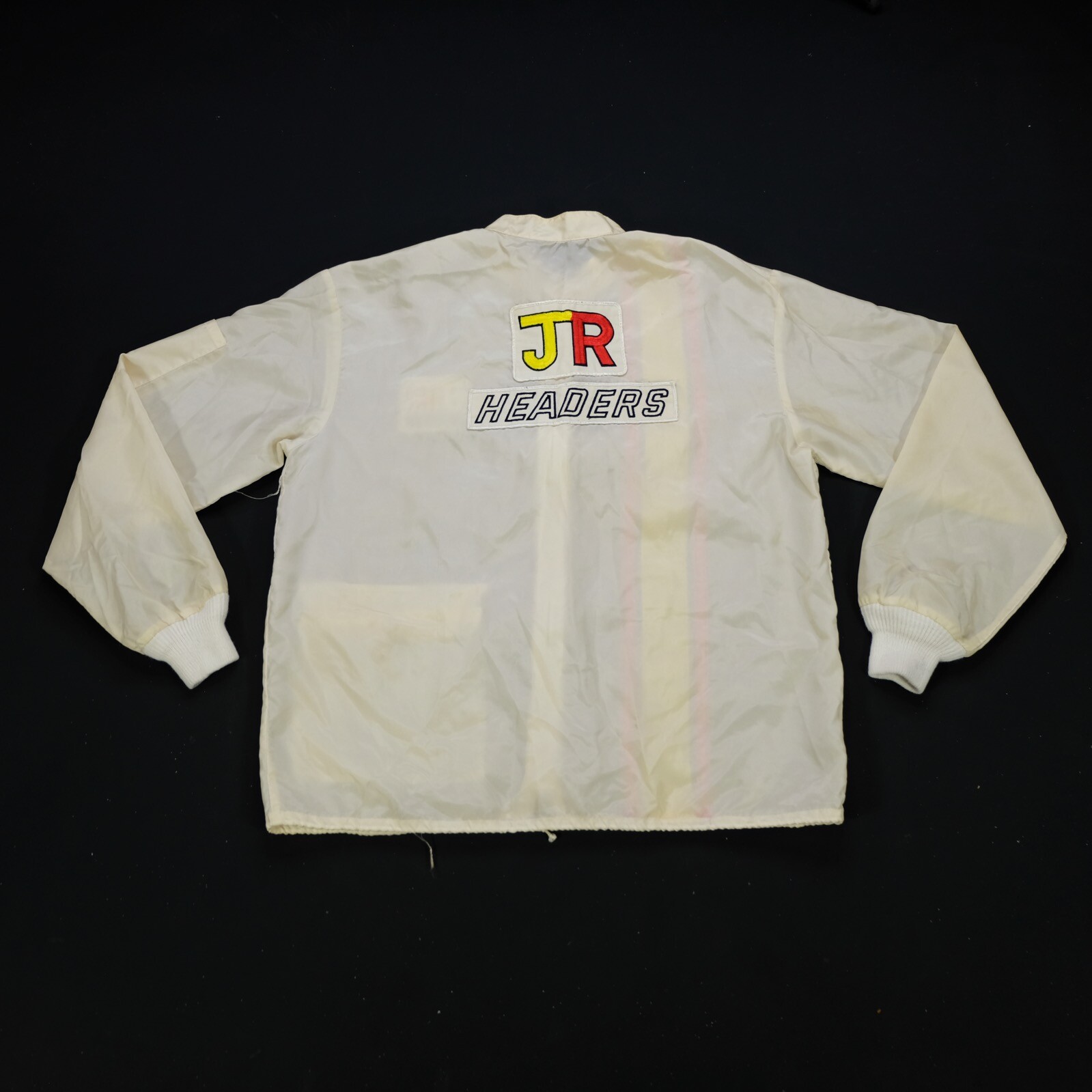 Rare Vintage JR Headers Race Car Exhaust Striped Wind… Gem