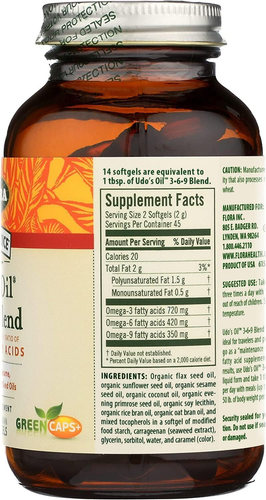 Health Udo'S Oil 3-6-9 Blend, Balanced Omega Fatty Acids from Flax, Sesame, Sunf - Picture 2 of 12
