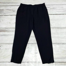 Classiques Entier Pants Women's M Medium Black Tapered Trousers Ankle Zip