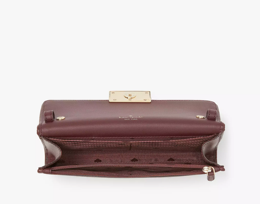 Kate Spade Reegan Flap Wallet Crossbody - Cherrywood Tweed
