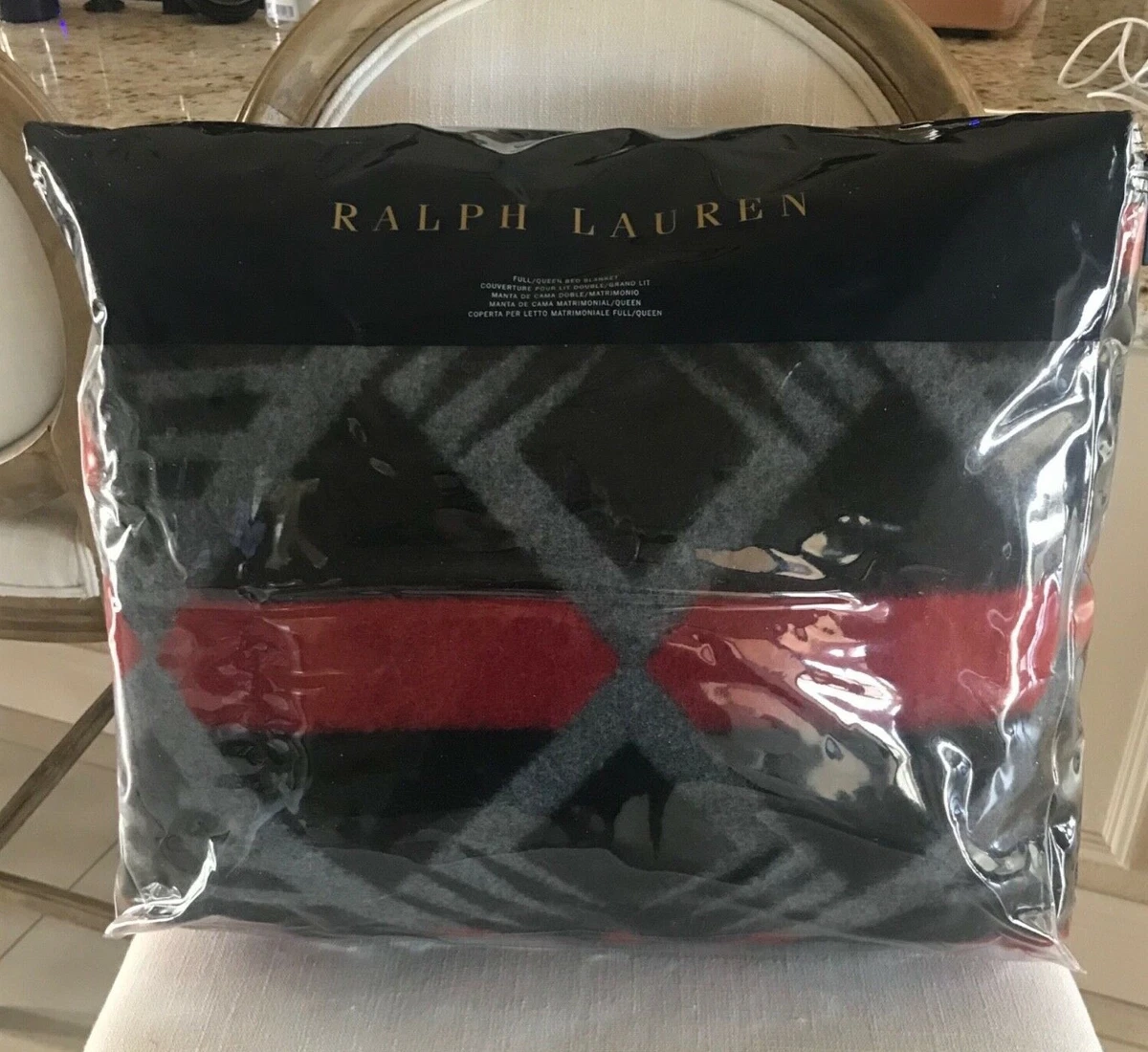 VERY RARE GORGEOUS RALPH LAUREN HOME WEST VILLAGE WYTHE KING BLANKET