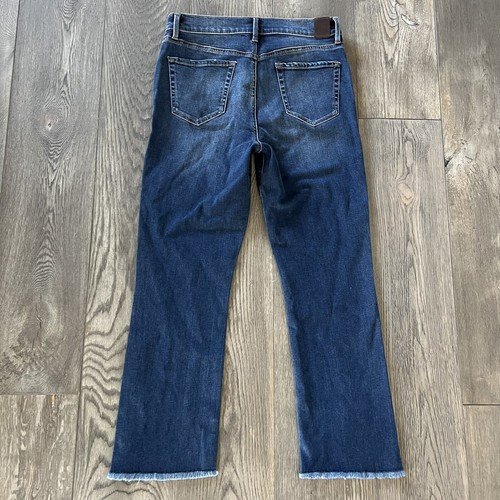 Jeans de mezclilla acampanados de dos tonos tiro alto Adrian LEVEL 99 NUEVOS CON ETIQUETAS talla 31 - Imagen 3 de 12