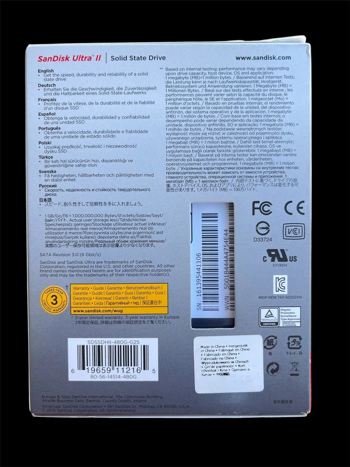 NEW SanDisk Ultra II 480GB 2.5" SATA III Solid State SSD - Image 2 of 2