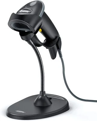 Eyoyo 2D Barcode Scanner with Gooseneck Stand QR Code Scanner Bar Code Reader