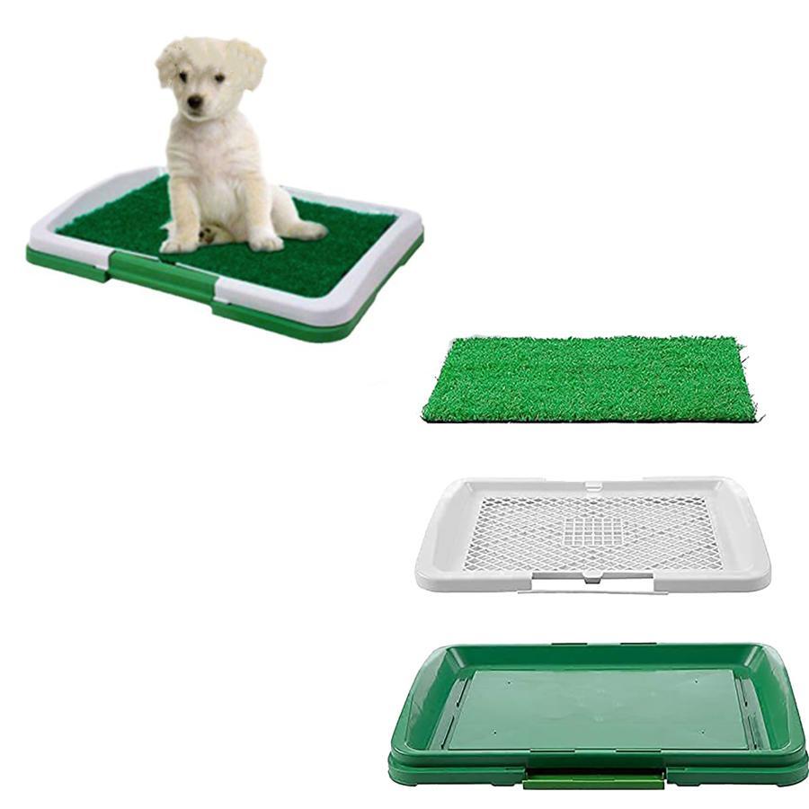 Pet Dog Grass Pad with Tray,outdoor and Indoor Potty System Dog