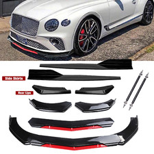 For Bentley Continental Front Rear Bumper Lip Spoiler Splitter Gloss Black Bod For Bentley Continental Front Rear Bumper Lip Spoiler Splitter Gloss Black Bod