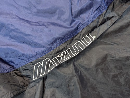 Mizuno Training Windbreaker Hooded Mens size XL Black/Blue - Picture 18 of 21
