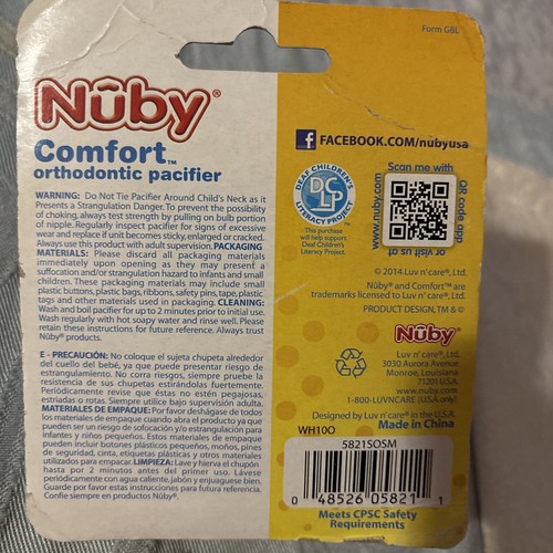 Nuevo paquete de 3 chupetes de ortodoncia Nuby Comfort bebé 0-6M niños toallitas chupetes - Imagen 2 de 7