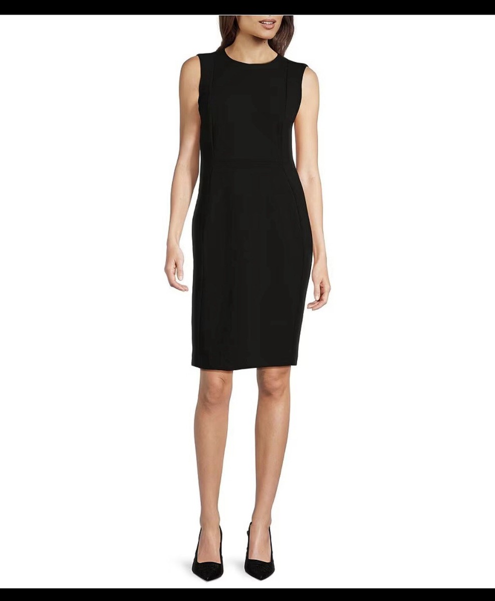 NWT Black Calvin Klein Scuba Dress. Size 4. | eBay