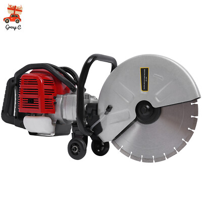 2 Stroke 52 CC Gas Concrete Cut off Saw Cement Masonry Wet Dry Saw Cutter+Blade!