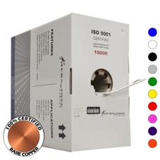 TSCables Cat6 Plenum Pure Copper 1000ft Bulk CMP Cable