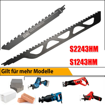 1/2X Säbelsägeblatt Für Gasbeton Ziegelstein Zementstoffe Porenbeton 240mm/455mm