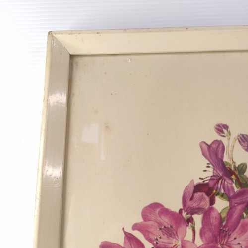 Vintage Botanical Floral Art Print Pink Azalea Gold Frame Mid Century Modern - Picture 7 of 10