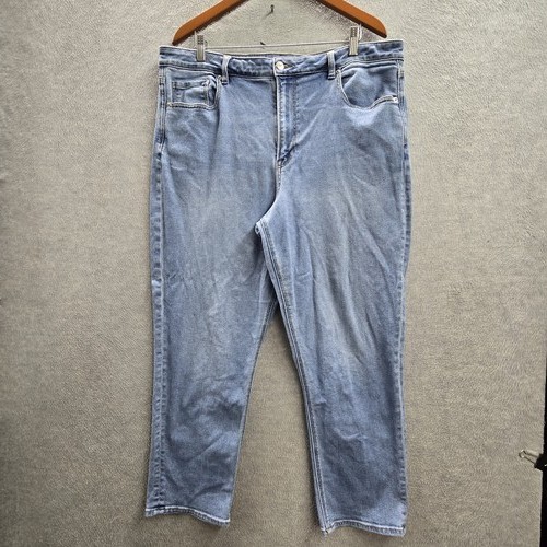American Eagle Outfitters Women Jeans 18 REGULAR Light Blue Denim Straight 25"