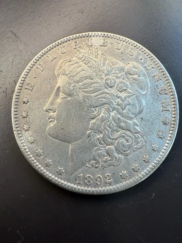 1892 S Morgan Silver Dollar Key Date VF Details Cleaned/ Damage