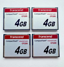 4 PACK Transcend 4 GB each Industrial CompactFlash CF220I Ultra Memory