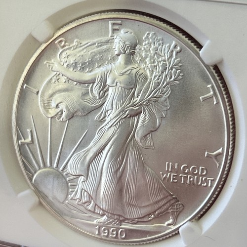 🇺🇸1990 Silver Eagle - frühe Produktion - NGC MS69 - geprägt in 89’🦅 - Bild 3 von 9