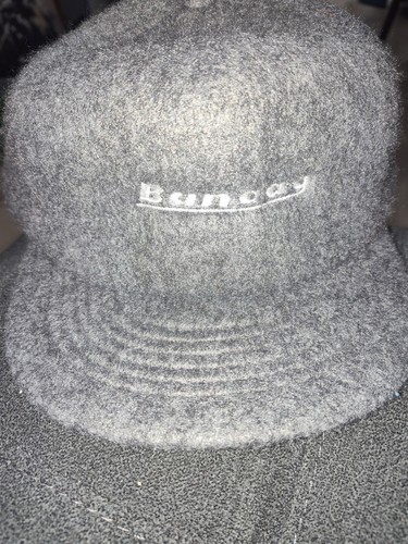 Vintage 80s Bandag Co Swingster Wool Fuzzy Cap Hat Snapback Trucker Tires Gray - Picture 2 of 6