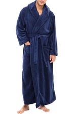 Alexander Del Rossa Mens Robe, Plush Fleece Hooded Bathrobe Men, Big and Tall...