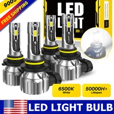 Combo 9005 + 9006 LED Headlight Bulb Kit White 120000LM High/Low Beam High Power