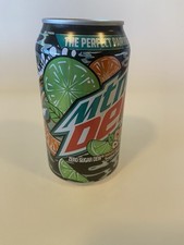 12oz. Mtn Dew Can ( Baja Cabo Citrus ) Zero Sugar Empty Bottom Opened