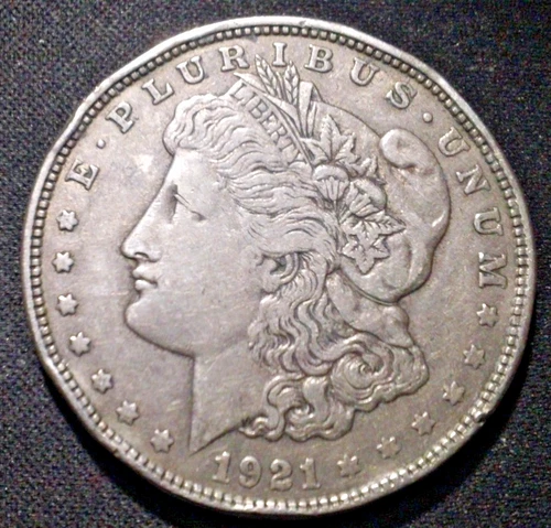 1921 Morgan Silver Dollar, .900 fine, cull with rim dings, LOW cost Shipping!