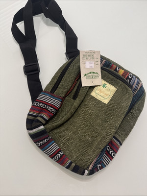 Himalayan Hemp THC Free Multi Color MEDIUM Handmade Backpack NWT T7