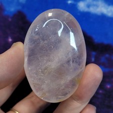 Rose Quartz Palm Stone 2.3" 49g Polished AA Grade Translucent Crystal Palmstone