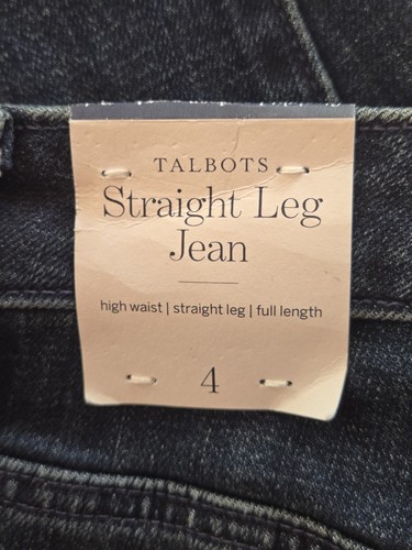 Talbots Straight Leg Full Length High Waist Jeans NWT Size 4 Slimming - Picture 3 of 7