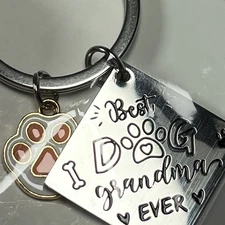 UIEOA Best Dog Grandma Keychain/ Gift Bag