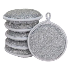 6pcs Multipurpose Wire Dishwashing Rags Hangable Reusable Dish Scrub Sponge