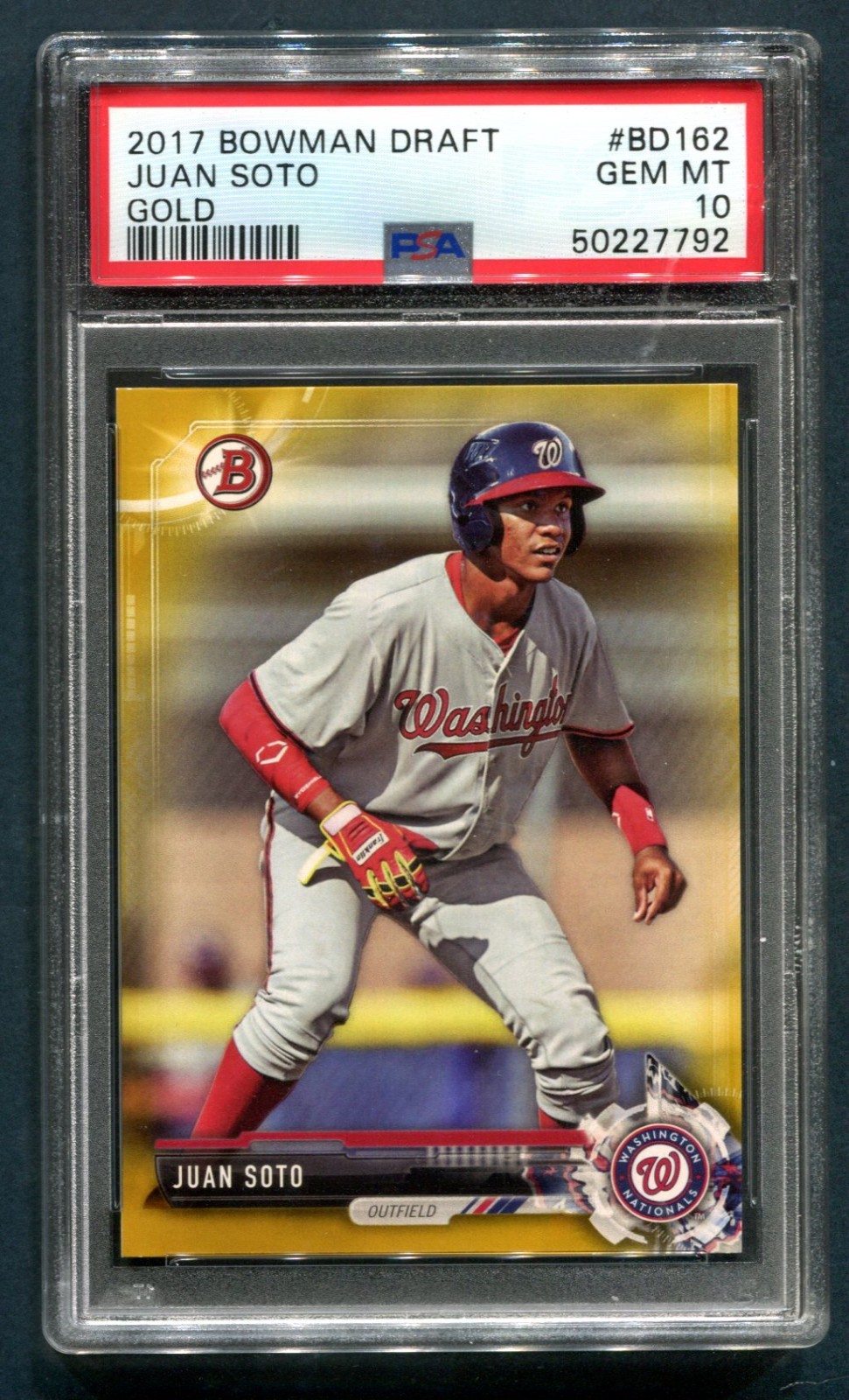 2017 Bowman Draft Gold Juan Soto 29/50 PSA 10 GEM MINT 💎