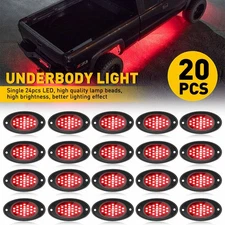 4-100 PC Pods LED Rock Lights For Jeep Offroad Boat Truck UTV ATV Underbody Lamp
