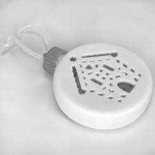 Ceramic LED Lighted  Gingerbread House  2-Sided Christmas Ornament