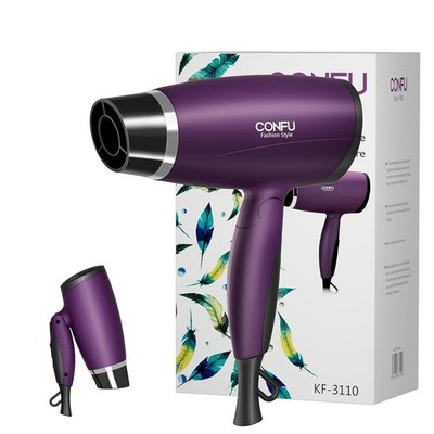 CONFU 1600W Small Portable Travel Hair Dryer with Folding Handle, Lightweight Ha