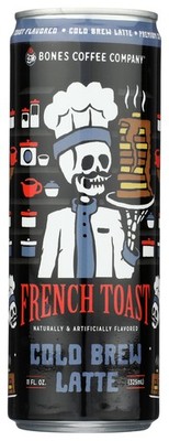 French Toast Cold Brew Latte By Bones Coffee Company 11 Oz Can
