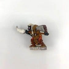 X1 Classic Black Orc Metal With Halberd Metal Warhammer FB | P-00DJ0