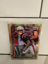 2025 Topps Chrome Football Stefon Diggs GOLD Pigskin Refractor /50