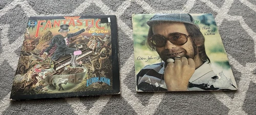 Elton John Captain Fantastic Rock Of The Wearied Lot x2 Vinyl Albums