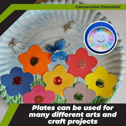 Concession Essentials 9 Inch Paper Plate Uncoated Plates White, 200ct - Picture 7 of 8