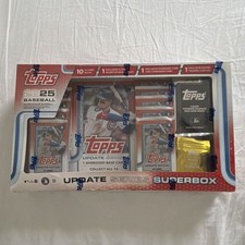 Topps 2025 Baseball Update Series Super Box 196 Cards Silver Foilboard Pin