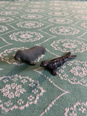 Vintage Britains Zoo Tiere - Walross & Robbe. 2er Set. Paar . Aus 60 er Jahren