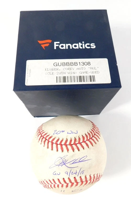 Signed Corey Kluber Cleveland Indians Game-Used Ball on 9-24-2018 vs. White Sox - Image 2 of 4