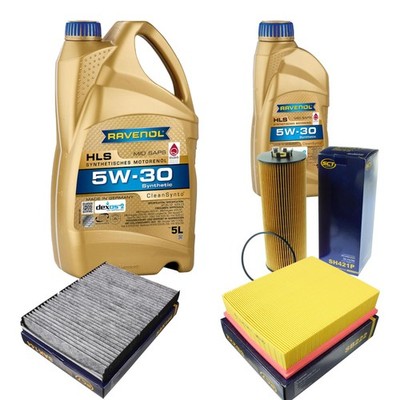 SCT Inspektionspaket 6L RAVENOL HLS 5W-30 für VW Passat Variant 2.5 TDI