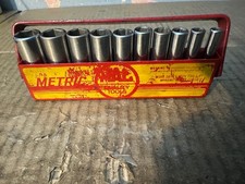 Mac Tools 10 Pc Metric 14 Drive Deep 6 Point Socket Set In Tray 5mm -14mm Usa Mac Tools 10 Pc Metric 14 Drive Deep 6 Point Socket Set In Tray 5mm -14mm Usa