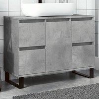 Waschbeckenunterschrank Betongrau 80X33X60 Cm Holzwerkstoff BadmöBel