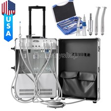 Mobile Dental Delivery Unit Cart Strong suction Air Compressor / Handpiece Kit