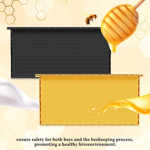 10 Pack Plastic Beehive Frames and Wax Foundations All in One Bee Hive Frames... - Picture 4 of 7