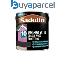 Sadolin 5028829 Superdec Opaque Wood Protection Black Satin 2.5 litre SAD5028829